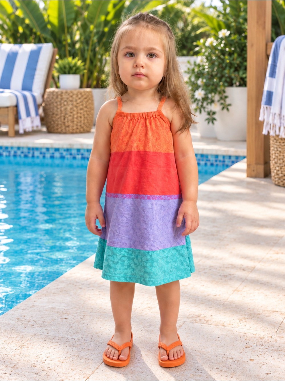 Crazy 8 Lightweight Summer Sundress / Swim Coverup Toddler Girl - 18 to 24 Month